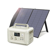 ALLPOWERS R600 Solargenerator, 2x 600W (1200W Spitze) AC Ausgang, 299WH LiFePO4 Batterie Tragbare Powerstation mit 100W Solarpanel, Mobile Stromversorgung für Garten Reise Camping Wohnmobil Notfall